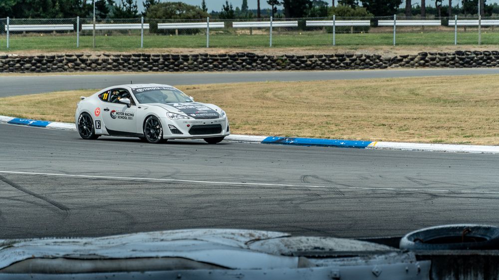 School Toyota 86 cornering at Euromarque Motorsport Park